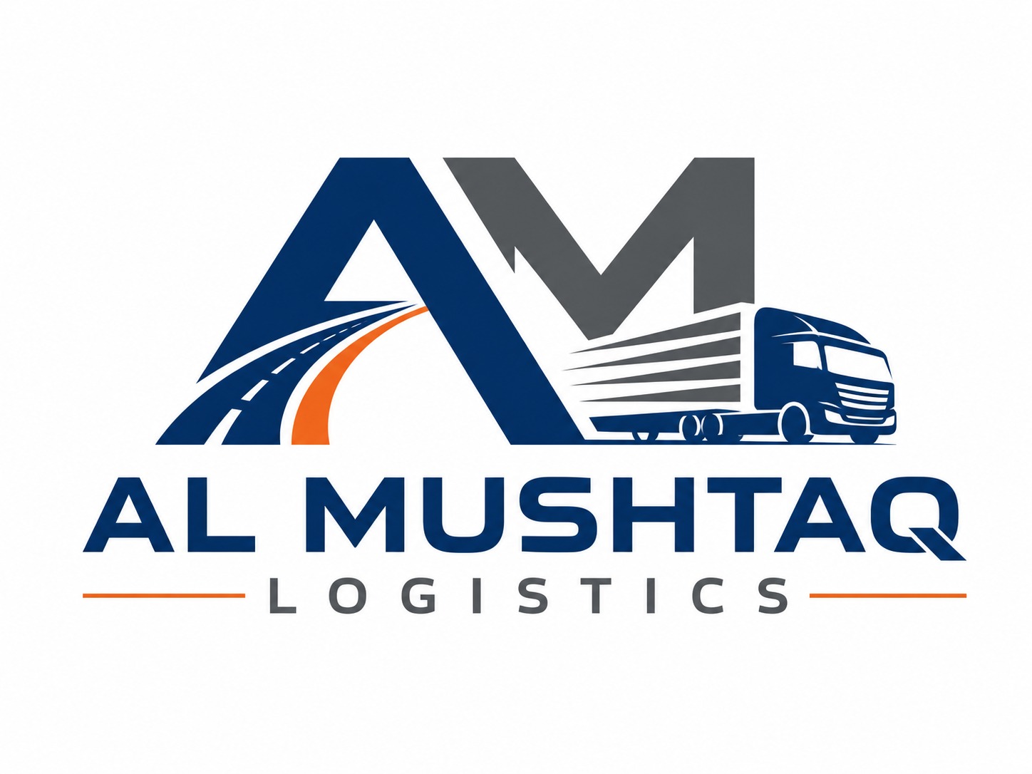 Branding Logo Design for Al Mushtaq Logistics.